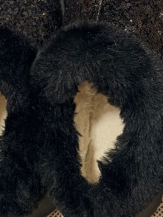 zapatos para invierno negros con lentejuelas