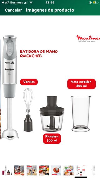 Batidora de Mano Moulinex QuickChef 1000W