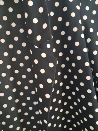 Sobrecamisa Americana fina lunares negra talla S