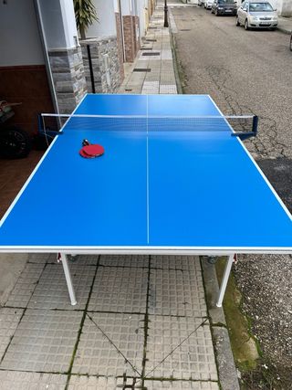 Mesa de ping pong azul