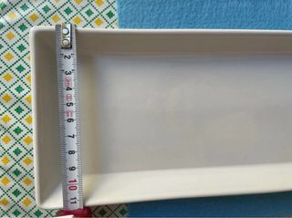 Vassoio rettangolare bianco