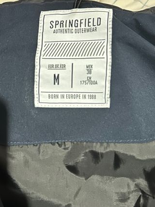 Chaqueta Springfield plumífera azul Talla M