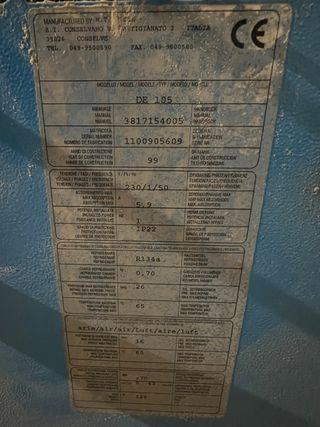 Secador industrial Mercury DE105