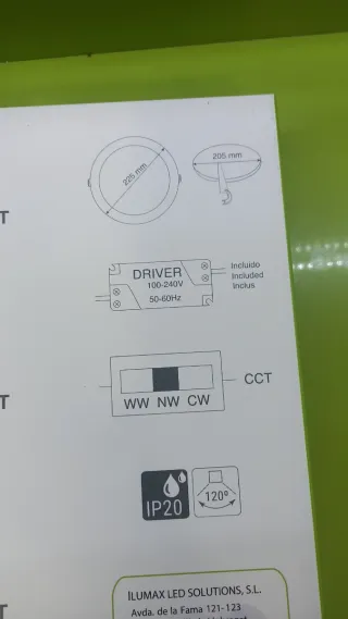 3 Focos LED Redondos Ilumax 18W Empotrar