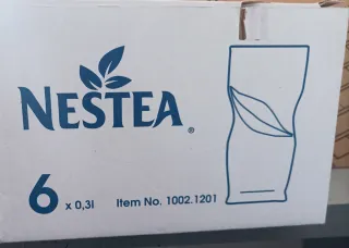 6 vasos de vidrio Nestea
