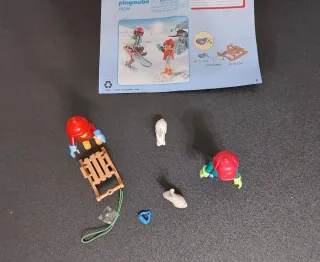Playmobil niñas con trineo