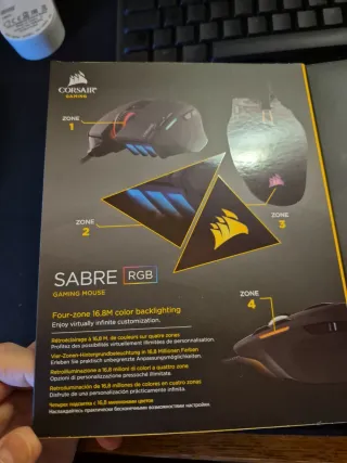 Mouse Gaming Corsair Sabre RGB Nero