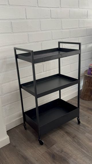 Carrito auxiliar metálico negro Ikea