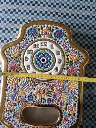 Reloj de pared decorativo baño oro