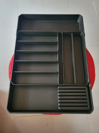 Organizador de cajón de cocina negro