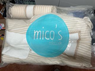 Saco Capazo Rayas Beige