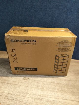 Cajas de zapatos transparentes Songmics 12 unidades, tamaño 44 zapatero