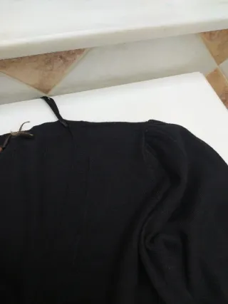 Jersey juvenil manga corta negro