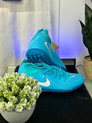 Zapatillas Fútbol Nike Niño Azul/Turquesa