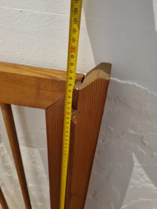 Barandilla seguridad bebés. Madera