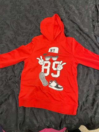 Sudadera Roja con Diseño Gráfico Talla M