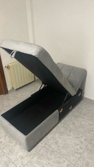 Diván gris de tela PRECIO NEGOCIABLE