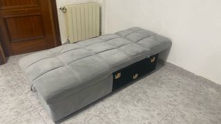 Diván gris de tela PRECIO NEGOCIABLE