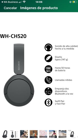 Auriculares Sony Bluetooth Inalámbricos Negros