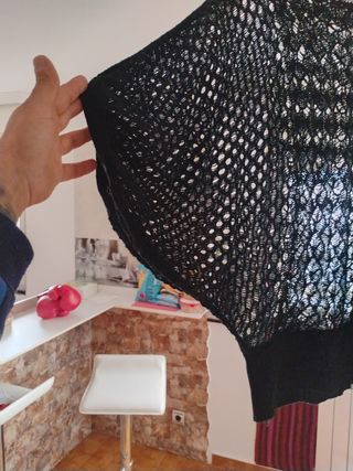 Camisa de punto calado talla única