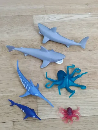 PLAYMOBIL TIBURÓN PEZ ESPADA Y PULPO