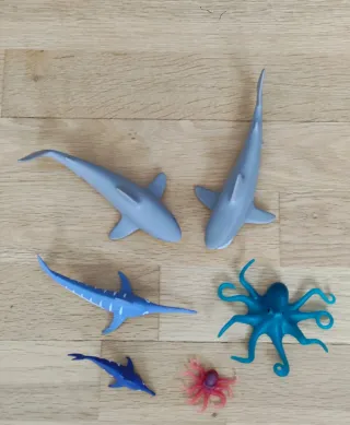 PLAYMOBIL TIBURÓN PEZ ESPADA Y PULPO