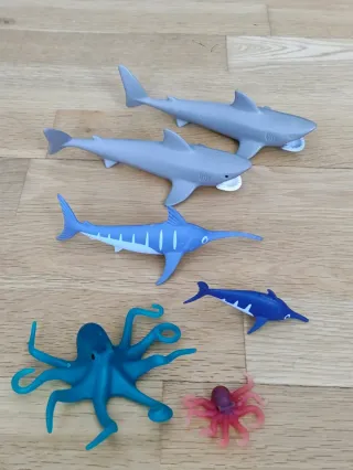 PLAYMOBIL TIBURÓN PEZ ESPADA Y PULPO