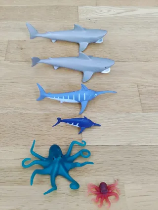 PLAYMOBIL TIBURÓN PEZ ESPADA Y PULPO