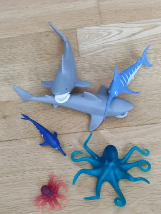 PLAYMOBIL TIBURÓN PEZ ESPADA Y PULPO