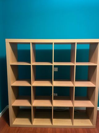 Estantería modular de madera color beige