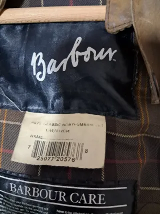 Chaqueta Barbour clásica cuadros