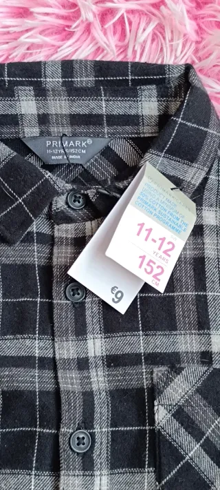 Camisa cuadros Primark Talla 11-12