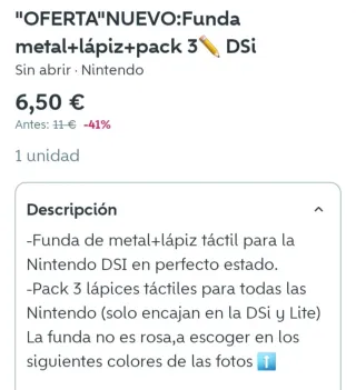 NUEVO. 2 Packs fundas DSi con accesorios