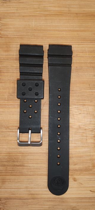 Cinturino Seiko Diver 22mm Onde Piatte Nero