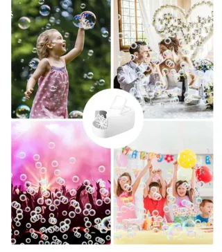 Máquina de Pompas de Jabón Blanca