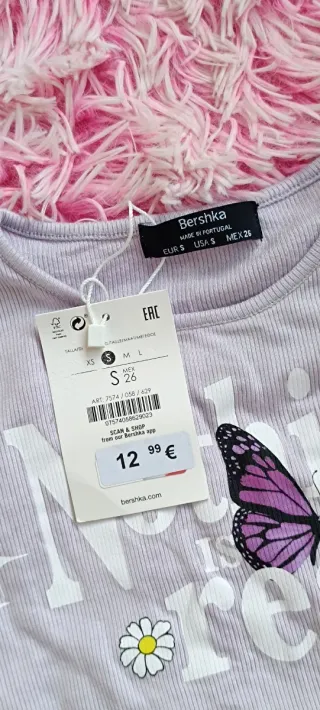 Crop Top Bershka Talla S