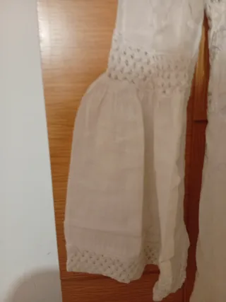 Blusa Vestido Ibicenco Blanco Talla Única