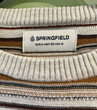 Jersey Springfield hombre M – rayas crudo y marrón