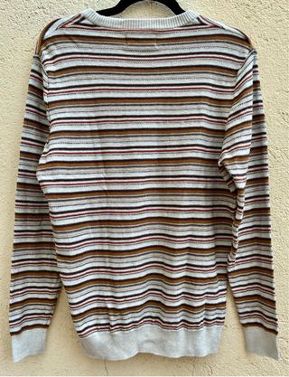 Jersey Springfield hombre M – rayas crudo y marrón