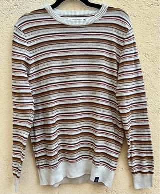 Jersey Springfield hombre M – rayas crudo y marrón