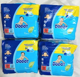 4 Pacotes Dodot Toalhitas 384 Unidades