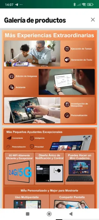 Tablet Dghrti Tab30 5G WiFi Android 15