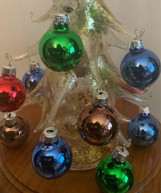 Árbol Navidad Cristal Soplado Decorado