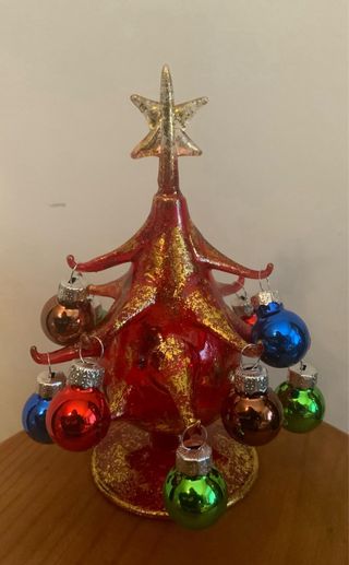 Árbol Navidad Cristal Soplado Decorado