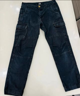 Jeans cargo blu taglia L w 32 L32