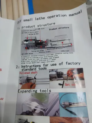 Minitorno para marquetería y manualidades