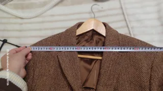 Blazer Ralph Lauren Tweed Espiga Marrón