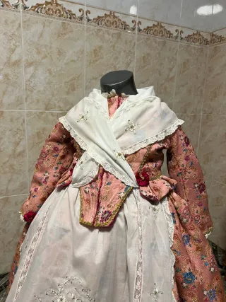 Traje de Fallera Rosa, niña 4 años.