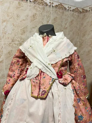 Traje de Fallera Rosa, niña 4 años.
