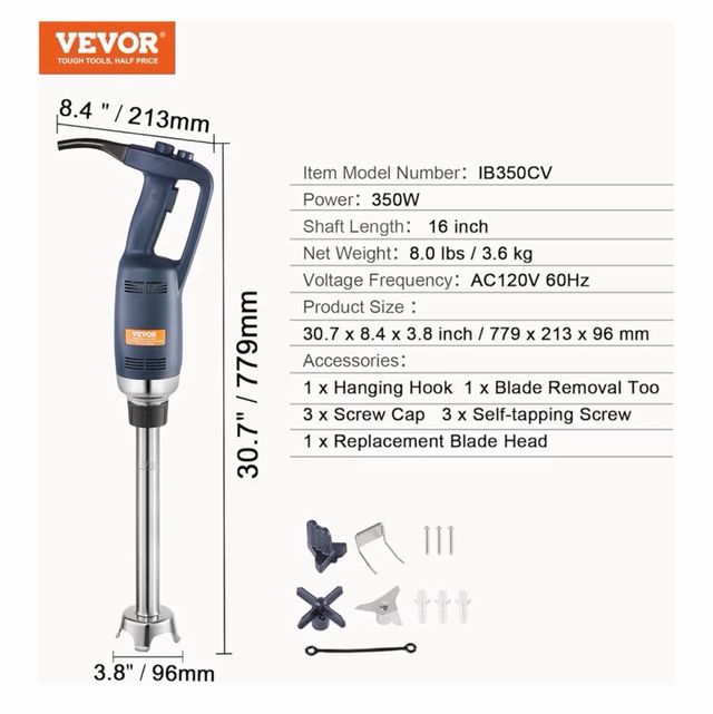 Batidora de Mano VEVOR